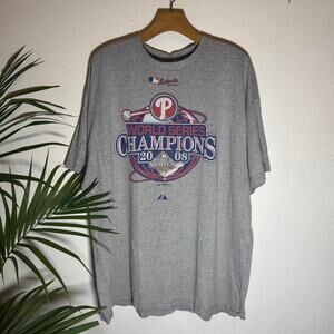Vintage 2000s 2008 Philadelphia Phillies MLB World Series Champions Graphic Tee